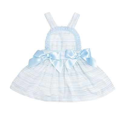 *SALE* Baby Girl Blue Stripe Pinafore Dress with bodysuit "MYD2346B"