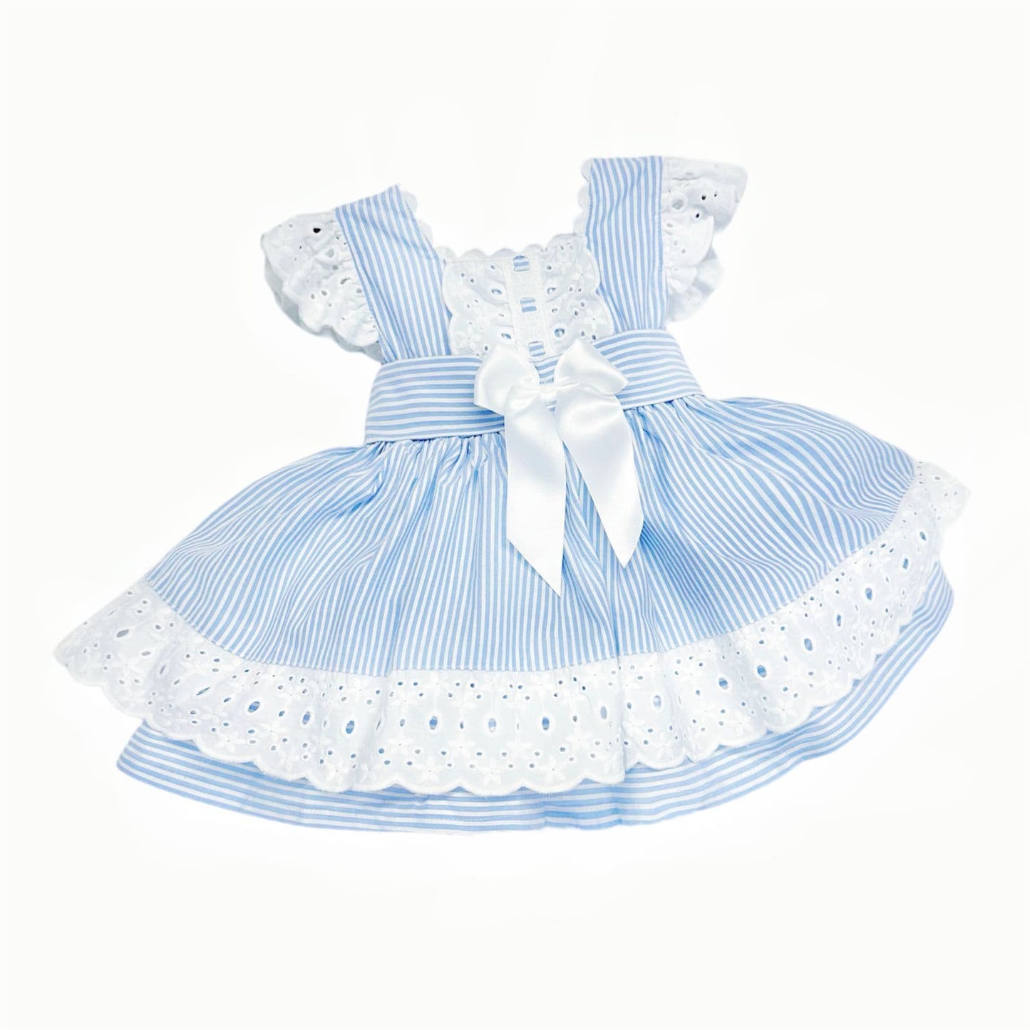 *SALE * Baby Girl Blue Stripe Puff Ball Dress "1907"