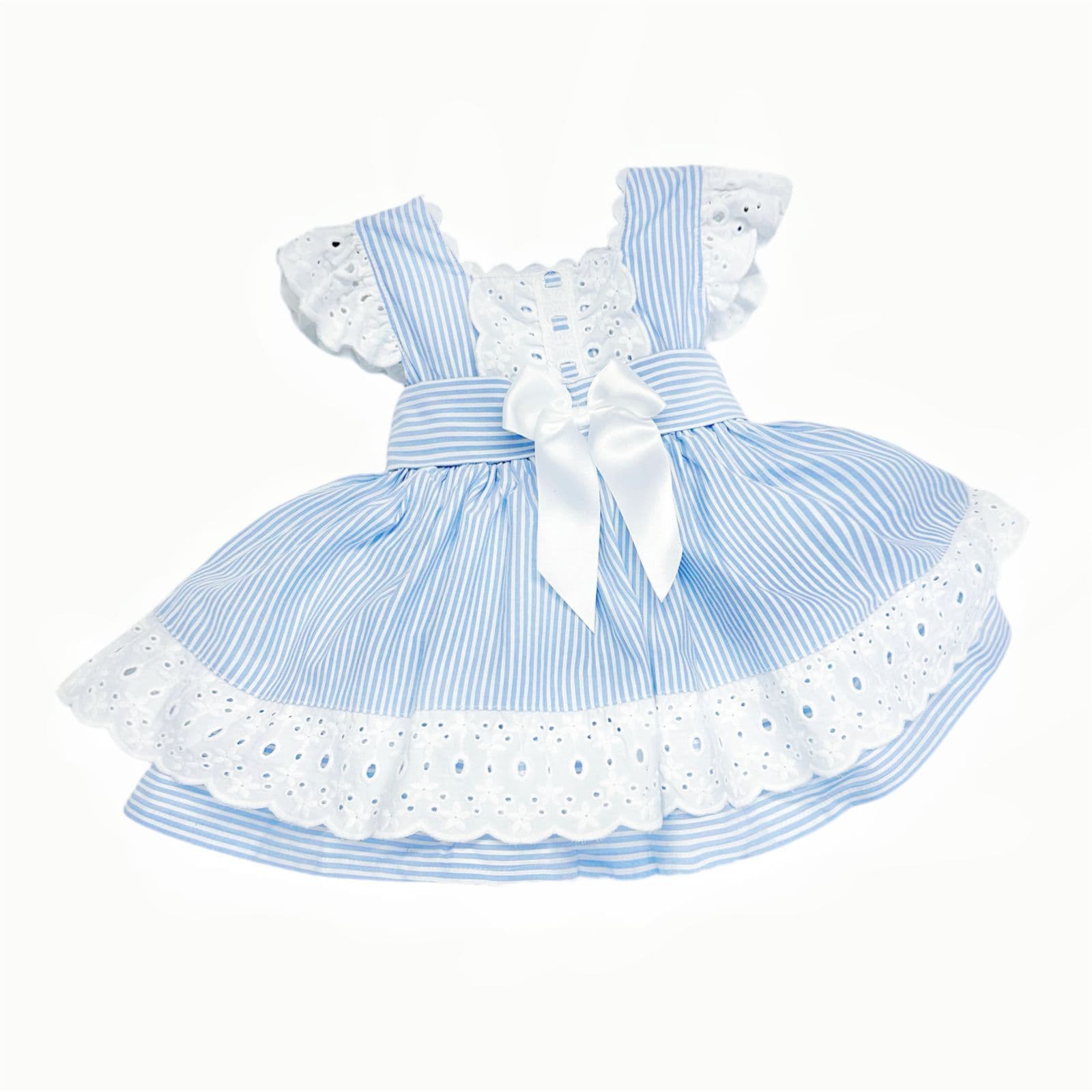 *SALE * Baby Girl Blue Stripe Puff Ball Dress "1907"