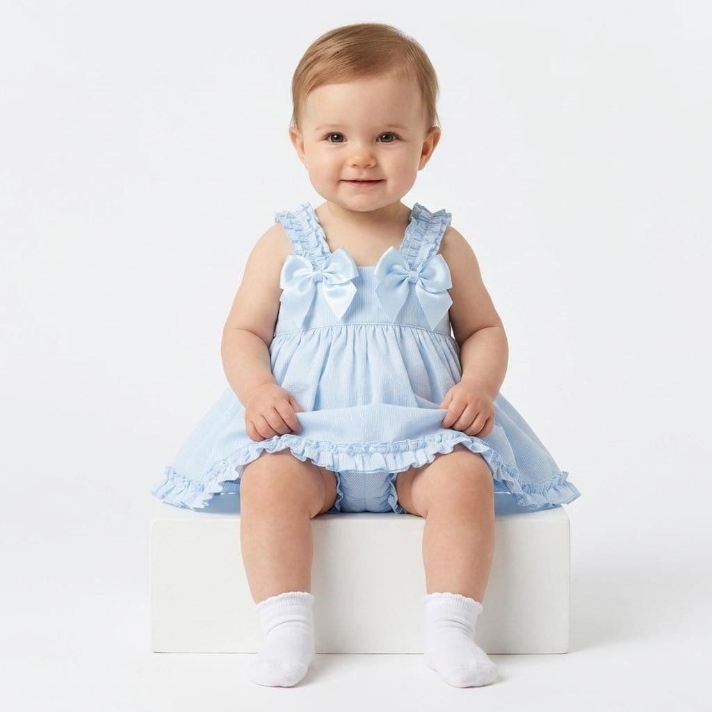 *SALE* Baby Girl Blue Summer Sun Dress with Knickers "2403 Blue"