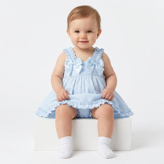 *SALE* Baby Girl Blue Summer Sun Dress with Knickers "2403 Blue"
