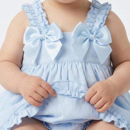 *SALE* Baby Girl Blue Summer Sun Dress with Knickers "2403 Blue"
