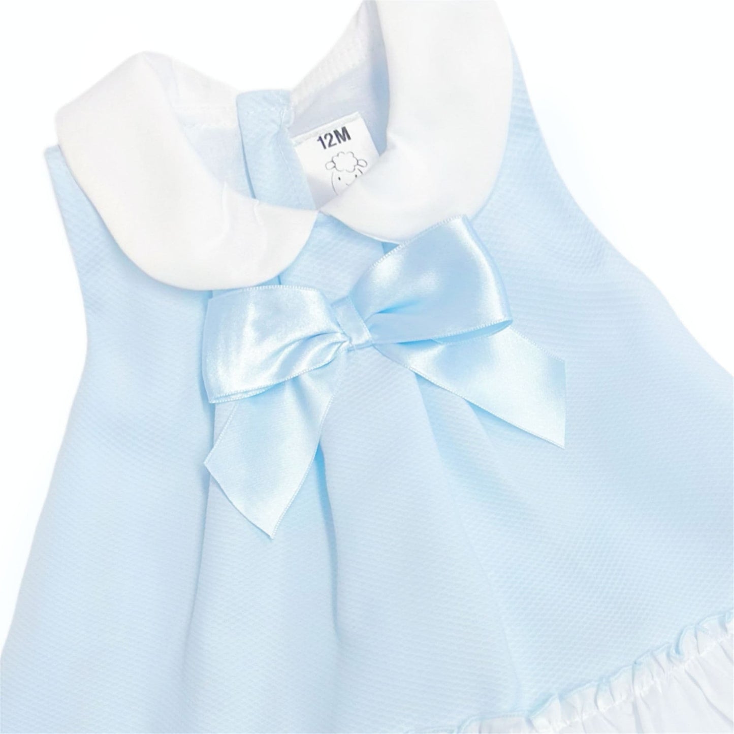 *SALE* Baby Girl Blue Waffle Frilly Dress with Pants "MYD2442B"