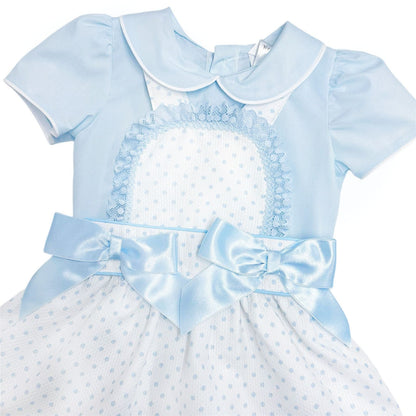 *SALE* Baby Girl Blue Waffle Pinafore Dress with bodysuit "MYD2322B"