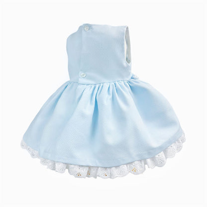 *SALE* Baby Girl Blue Waffle Puff Ball Dress with Pants "MYD2441B"