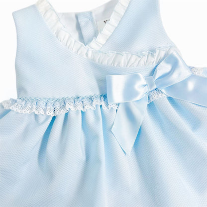 *SALE* Baby Girl Blue Waffle Puff Ball Dress with Pants "MYD2441B"
