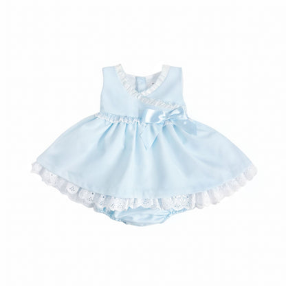 *SALE* Baby Girl Blue Waffle Puff Ball Dress with Pants "MYD2441B"