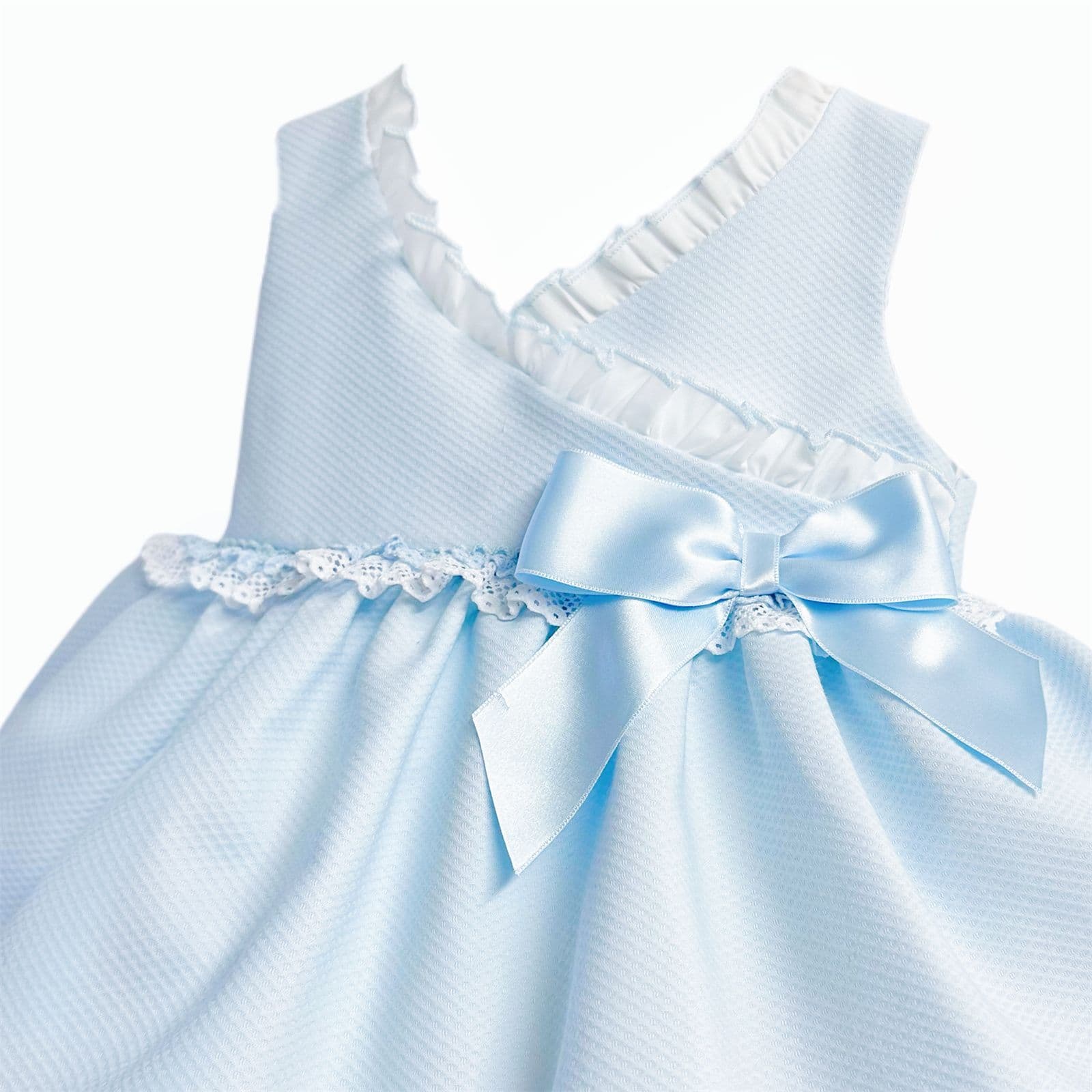 *SALE* Baby Girl Blue Waffle Puff Ball Dress with Pants "MYD2441B"