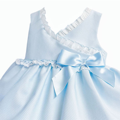 *SALE* Baby Girl Blue Waffle Puff Ball Dress with Pants "MYD2441B"