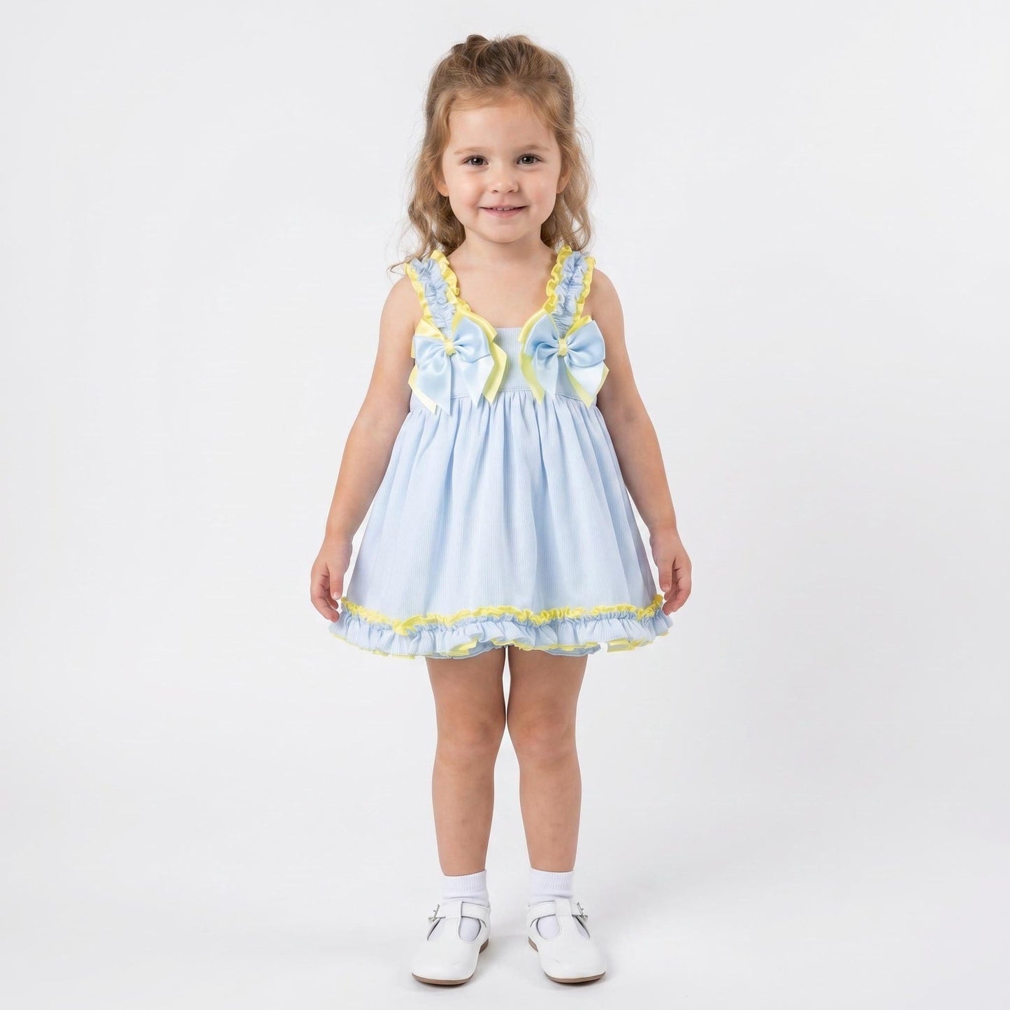 *SALE* Baby Girl Blue &Yellow Summer Sun Dress with Knickers "2403 Yellow"