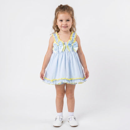 *SALE* Baby Girl Blue &Yellow Summer Sun Dress with Knickers "2403 Yellow"