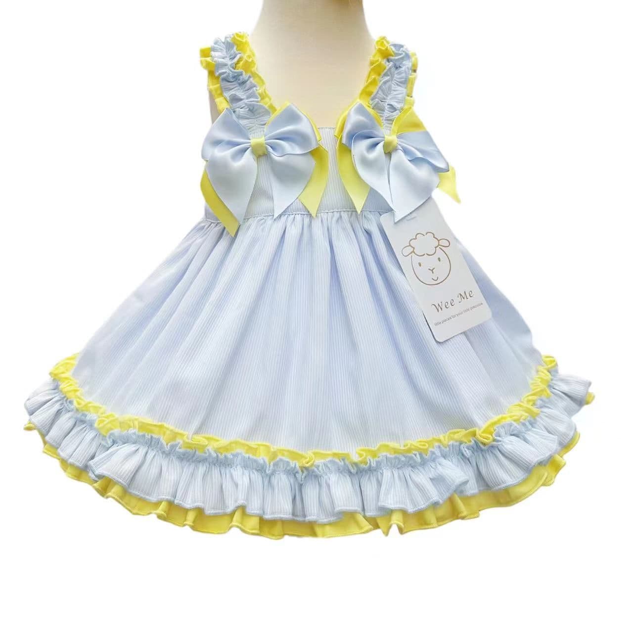 *SALE* Baby Girl Blue &Yellow Summer Sun Dress with Knickers "2403 Yellow"