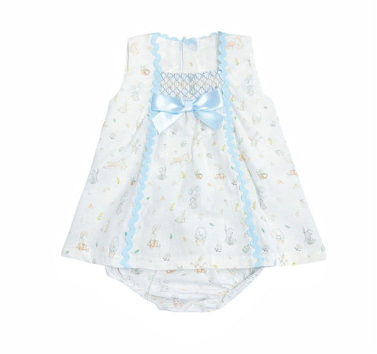 *SALE* Baby Girl Bunny Print Summer Dress with Pants "MYD2310"