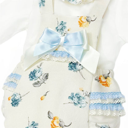 *SALE* Baby Girl Cream Floral Lace Frilly Romper with Shirt "MYDC2471"