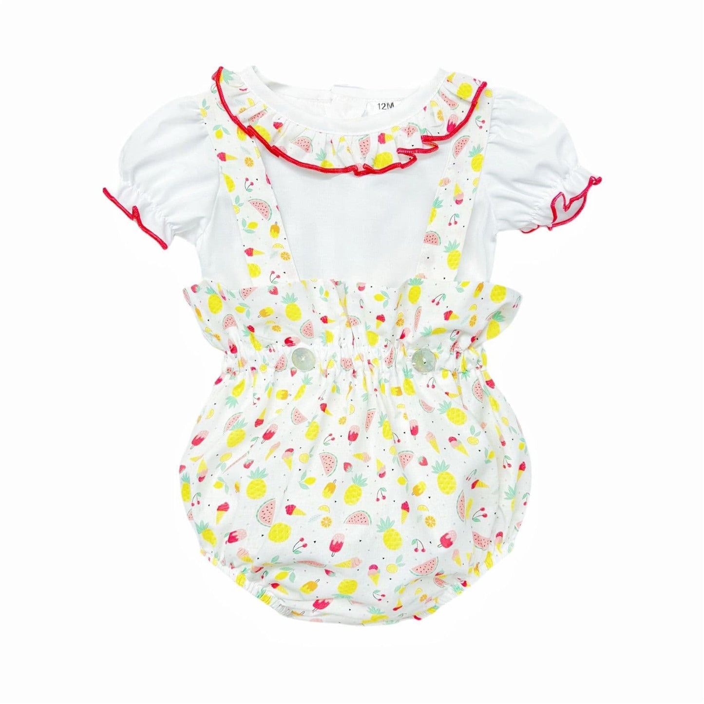 *SALE* Baby Girl Fruit Print Strap Romper with Shirt "MYD2312"