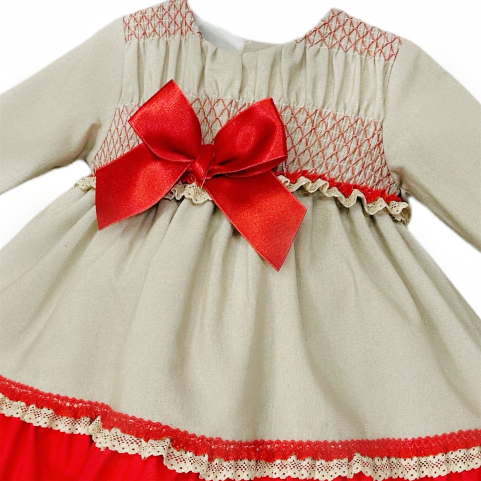 *SALE* Baby Girl Grey/Red Puff Dress with Pants "MYDB2487"
