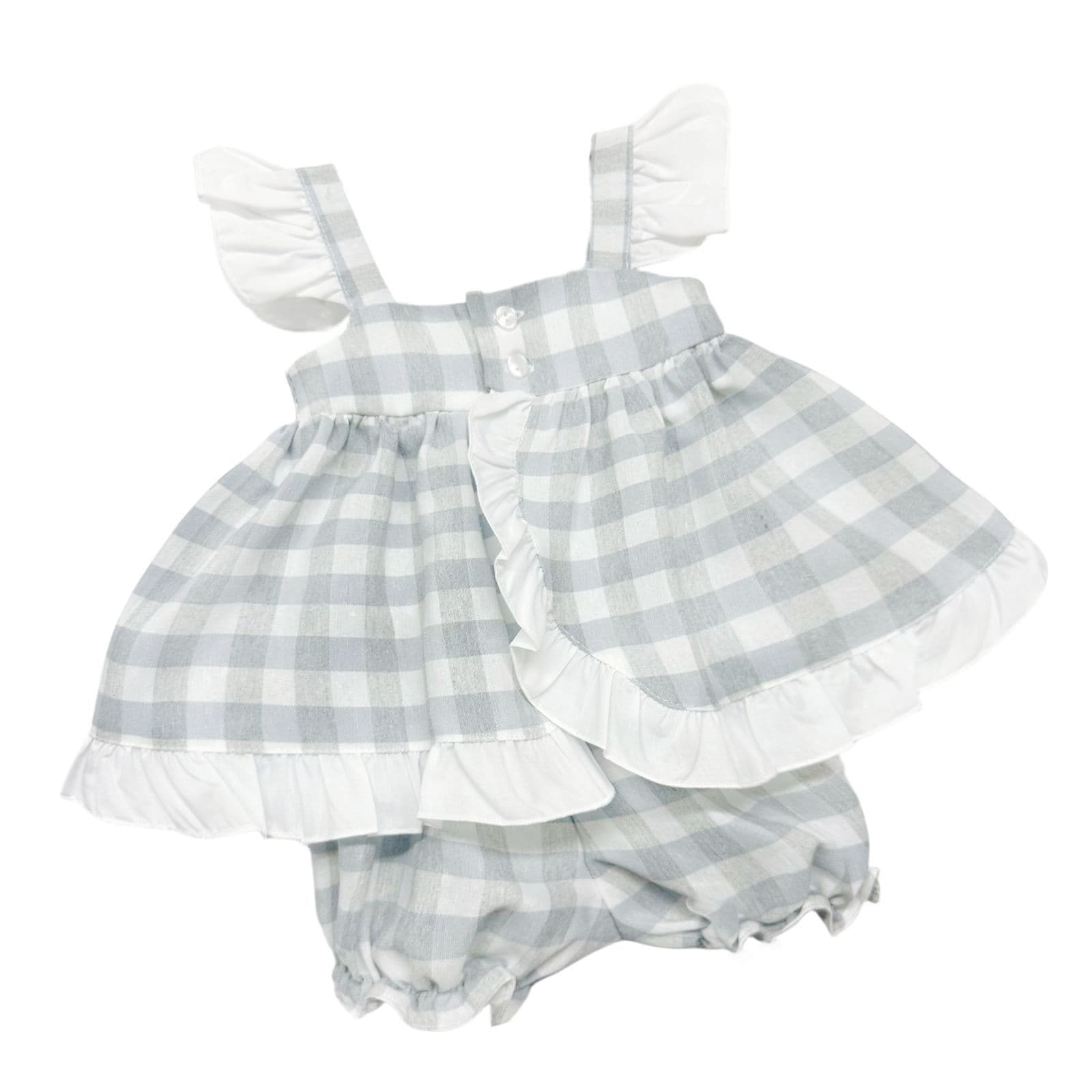 *SALE* Baby Girl Grey Smocked Sun Dress with Knickers "MYD2430G"