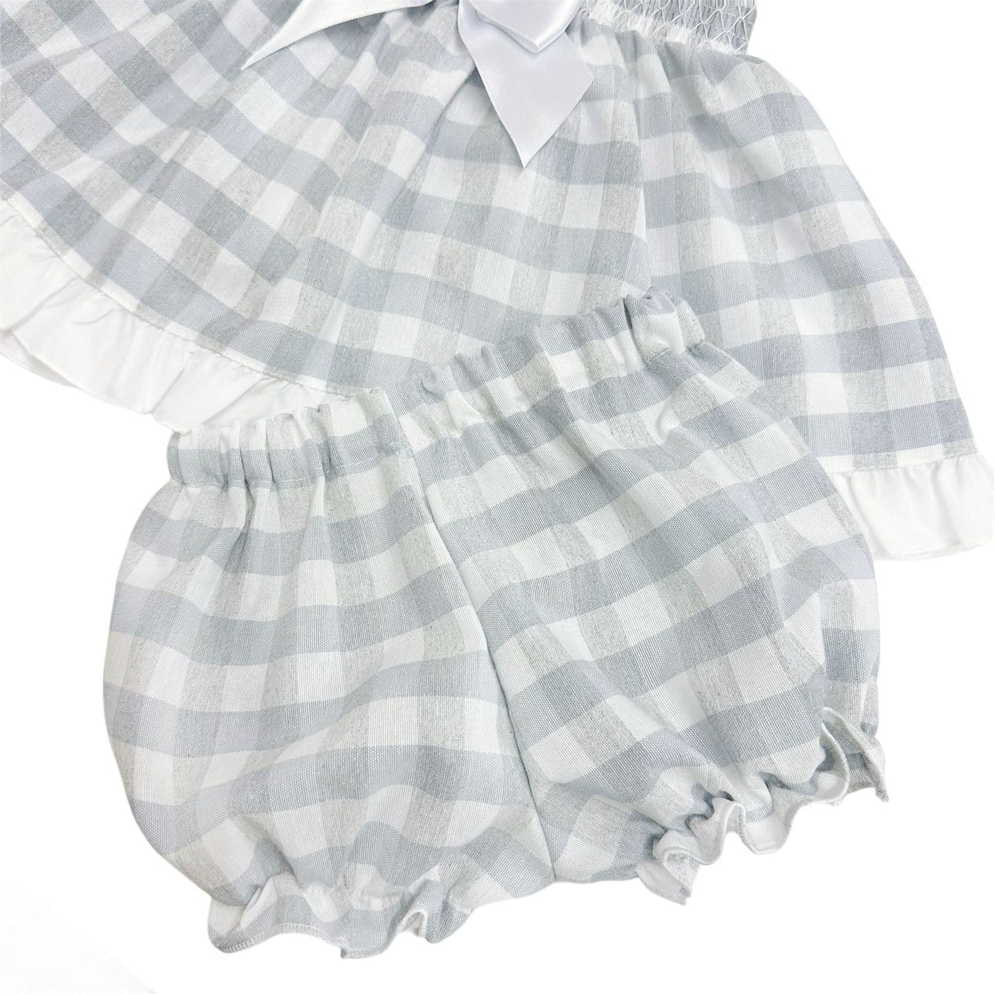 *SALE* Baby Girl Grey Smocked Sun Dress with Knickers "MYD2430G"