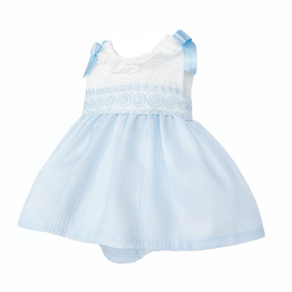 *SALE* Baby Girl Pale Blue Shoulder Bow Dress with Pants "MYD25060"