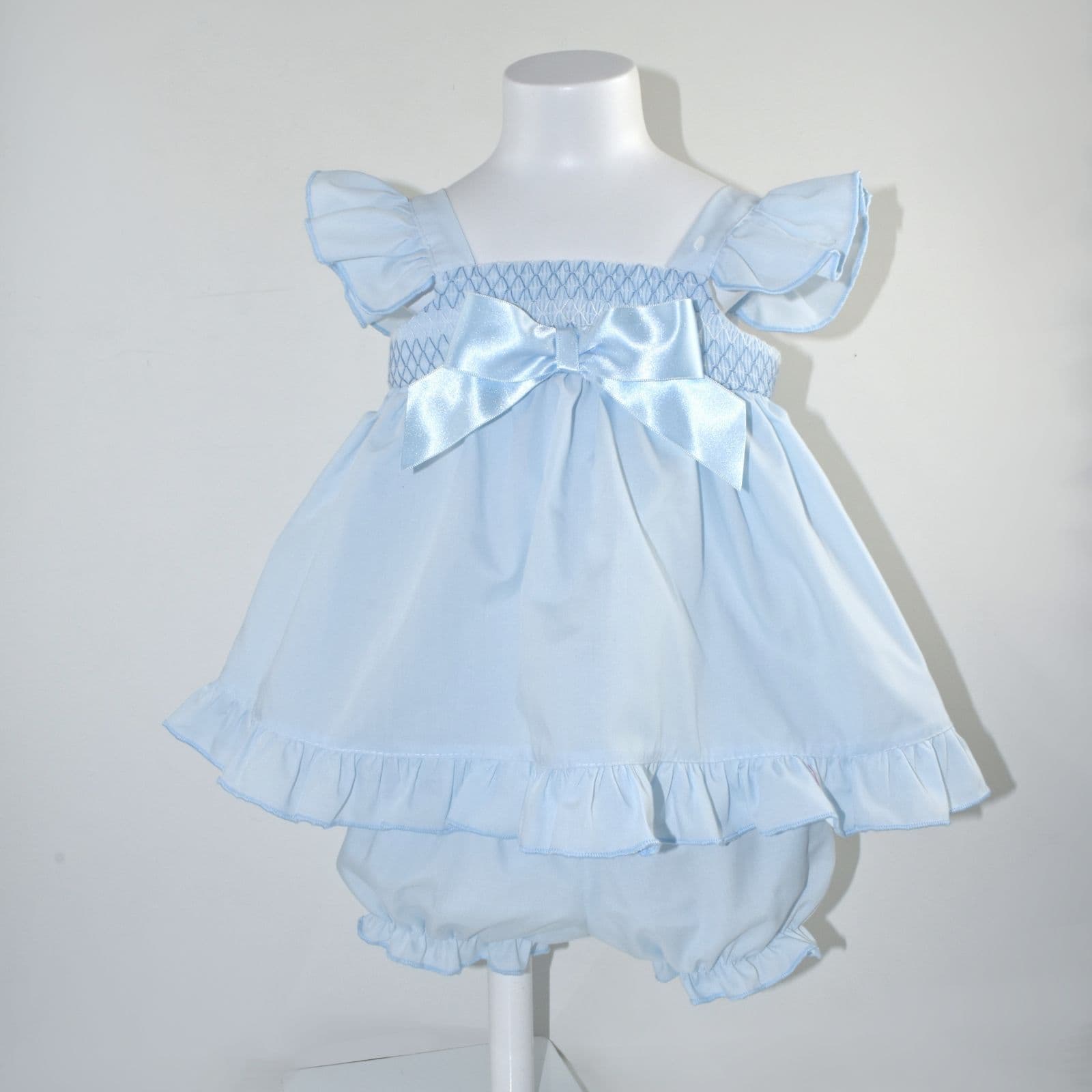 *SALE* Baby Girl Pale Blue Sun Dress with Knickers "MYD2340B"