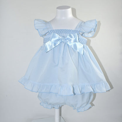 *SALE* Baby Girl Pale Blue Sun Dress with Knickers "MYD2340B"