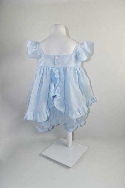 *SALE* Baby Girl Pale Blue Sun Dress with Knickers "MYD2340B"