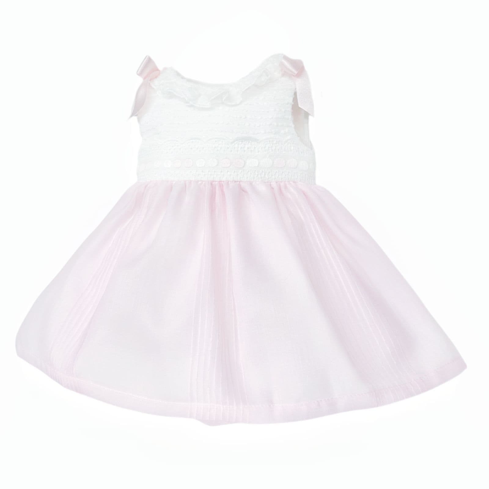 *SALE* Baby Girl Pale Pink Shoulder Bow Dress with Pants "MYD25059"