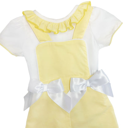 *SALE* Baby Girl Pale Yellow Dungaree with shirt "MYD2321Y"