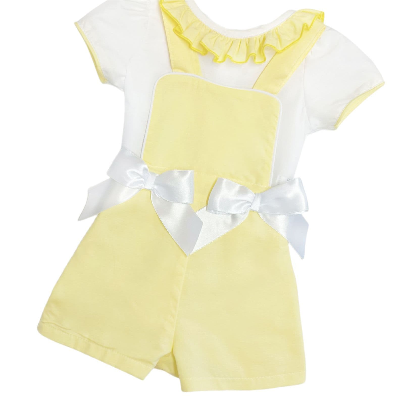 *SALE* Baby Girl Pale Yellow Dungaree with shirt "MYD2321Y"