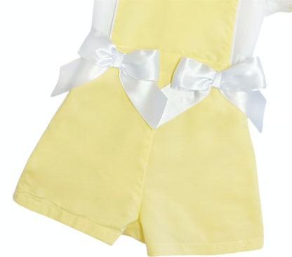 *SALE* Baby Girl Pale Yellow Dungaree with shirt "MYD2321Y"