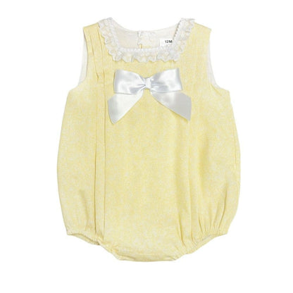 *SALE* Baby Girl Pale Yellow Floral Romper "MYD2341Y"