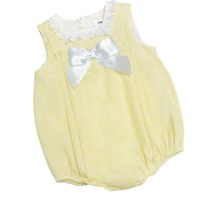 *SALE* Baby Girl Pale Yellow Floral Romper "MYD2341Y"