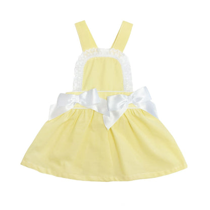 *SALE* Baby Girl Pale Yellow Pinafore Dress with bodysuit "MYD2322Y"