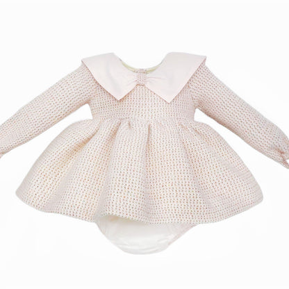 *SALE* Baby Girl Peach Spring Cozy Dress with Pants "MYD25229"