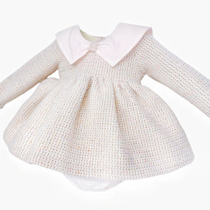 *SALE* Baby Girl Peach Spring Cozy Dress with Pants "MYD25229"