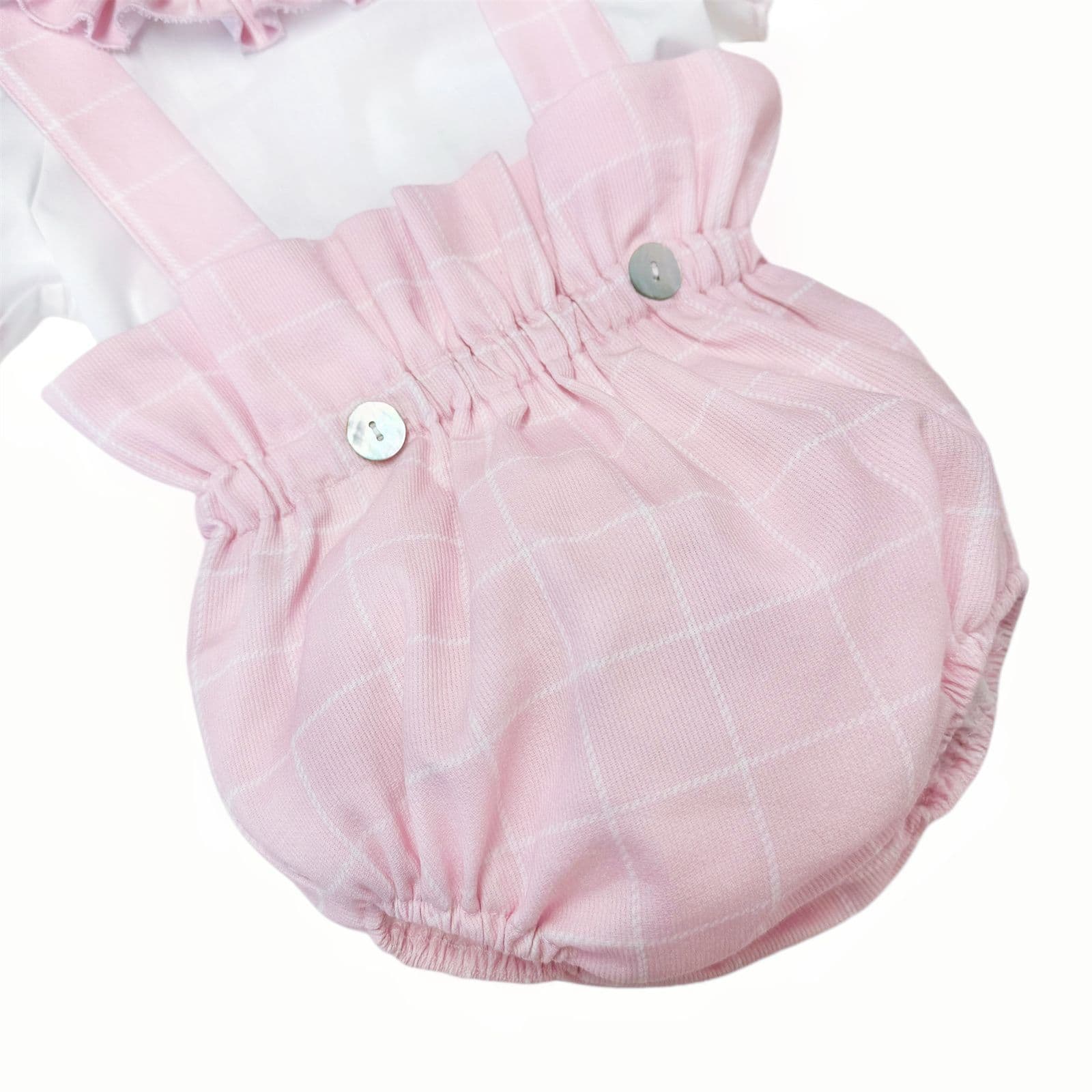 *SALE* Baby Girl Pink Checked Romper Suit with Top "LM2025"