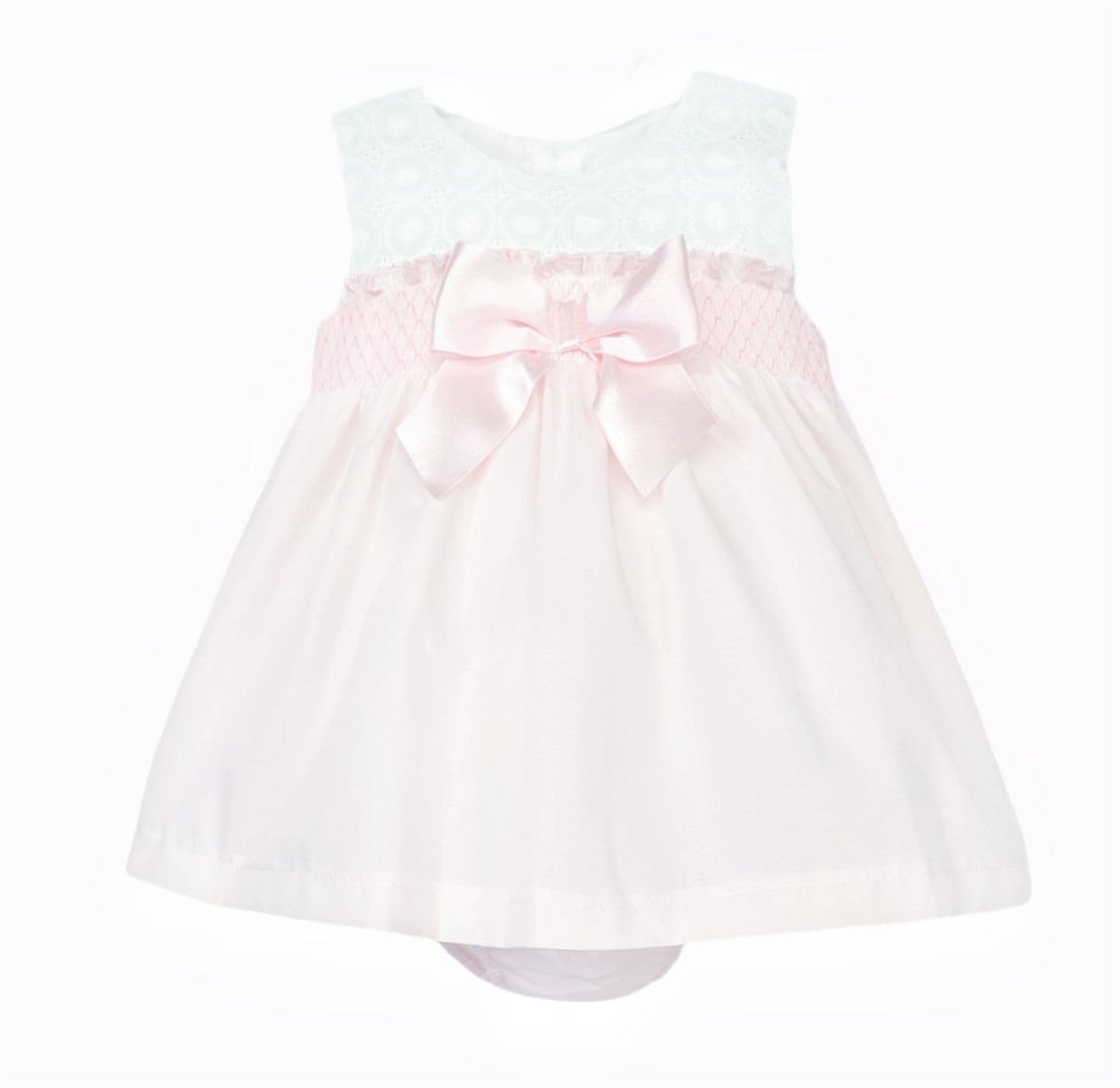 *SALE* Baby Girl Pink Cotton Embroidery Dress with Pants "MYD25007"