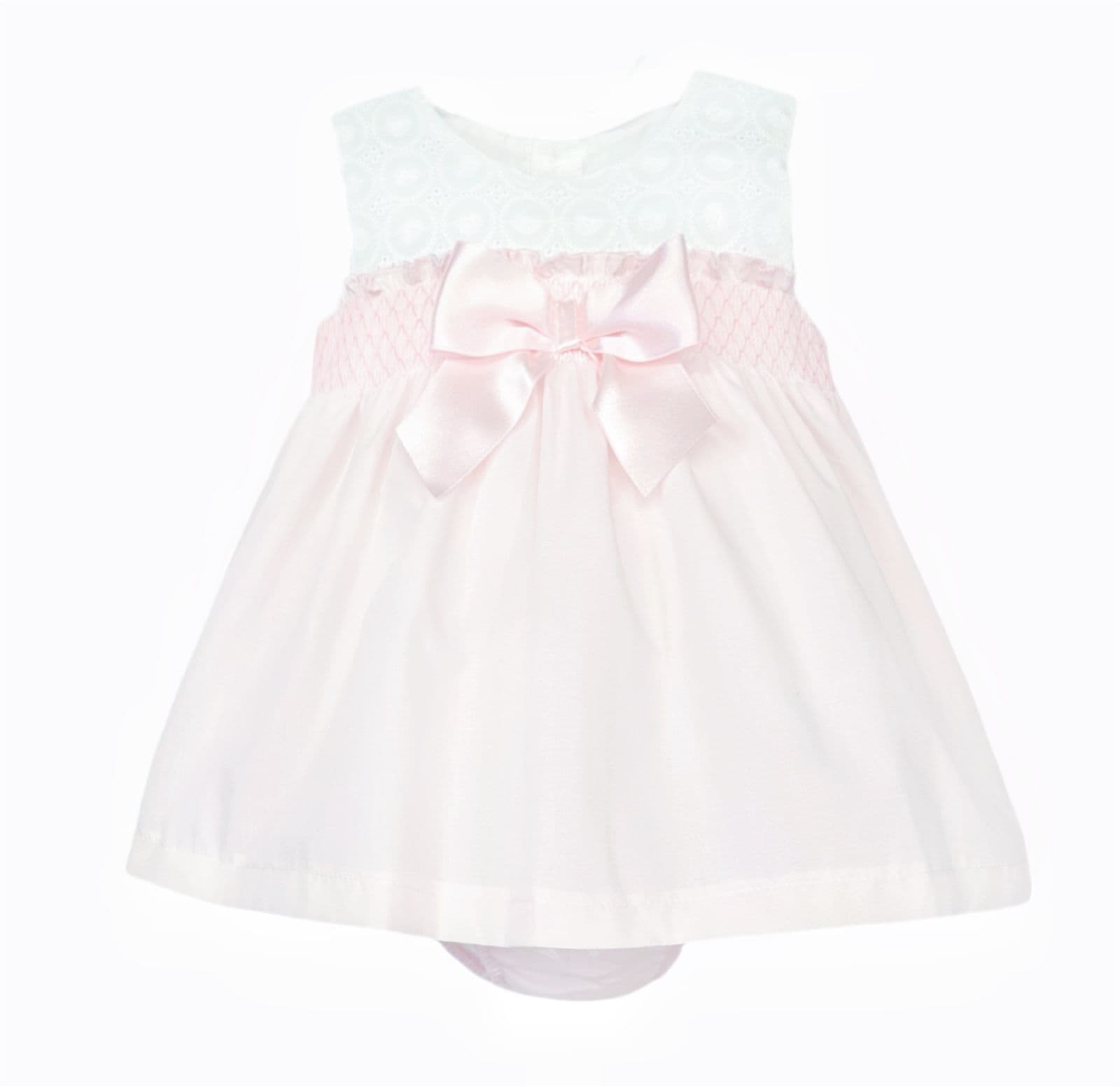 *SALE* Baby Girl Pink Cotton Embroidery Dress with Pants "MYD25007"