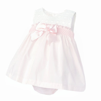 *SALE* Baby Girl Pink Cotton Embroidery Dress with Pants "MYD25007"
