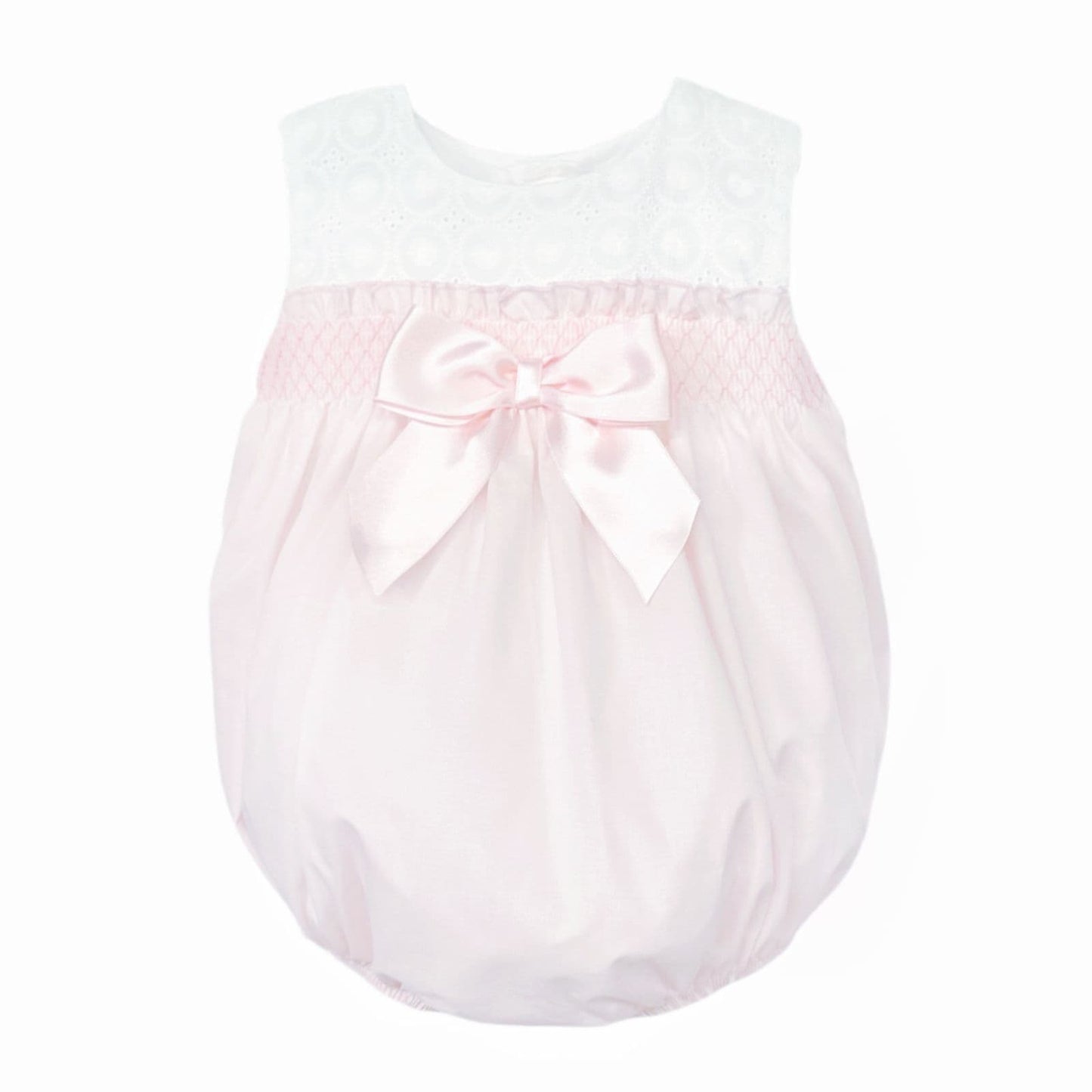 *SALE* Baby Girl Pink Cotton Embroidery Romper "MYD25008"