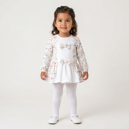 SALE" Baby Girl Pink Cotton Floral Dress with Pants "MYD25227