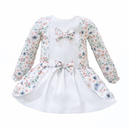 SALE" Baby Girl Pink Cotton Floral Dress with Pants "MYD25227