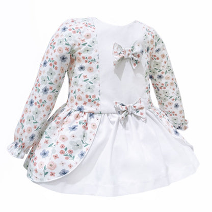 SALE" Baby Girl Pink Cotton Floral Dress with Pants "MYD25227