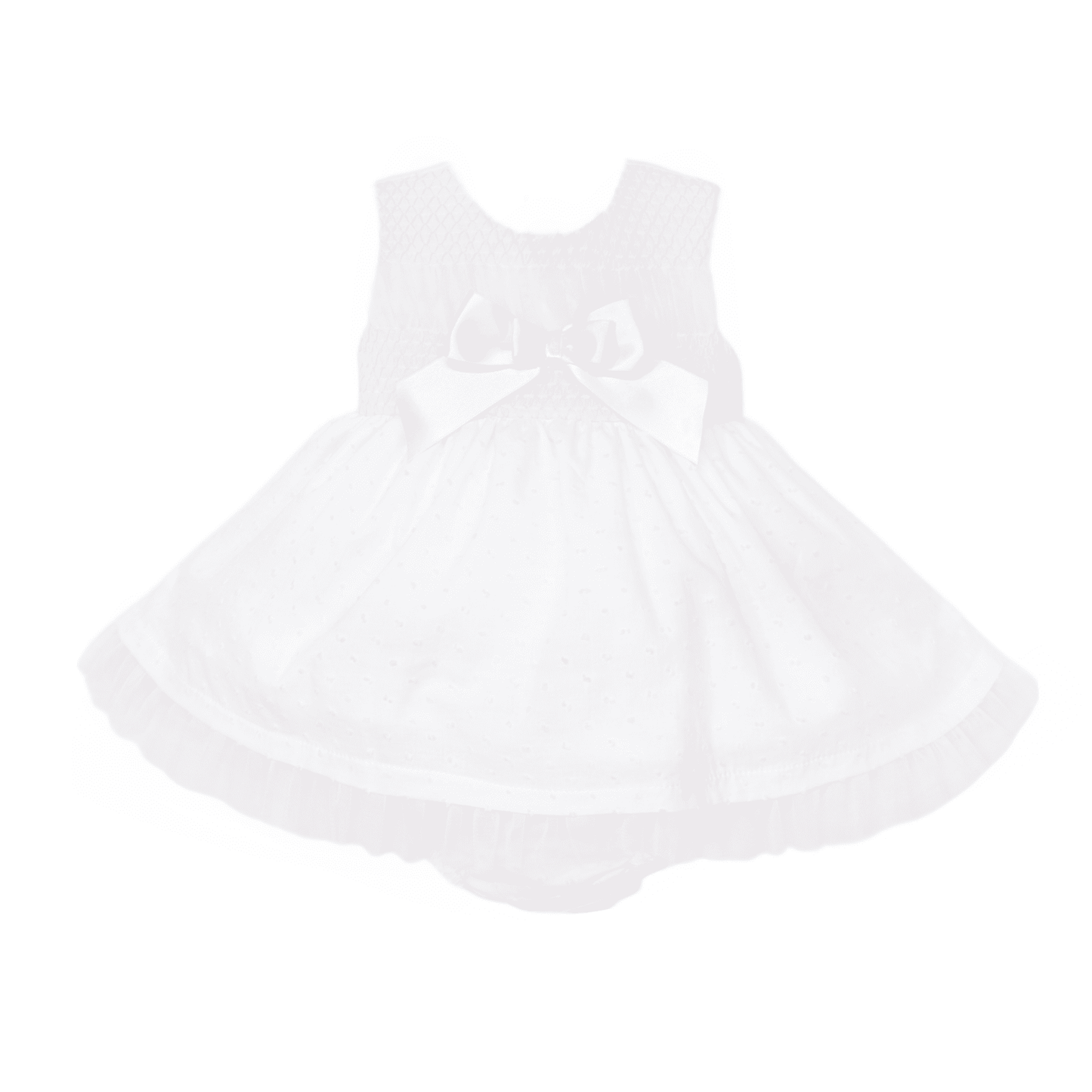 *SALE* Baby Girl Pink Cotton Plumetis Smocked Dress with Pants "MYD25012"