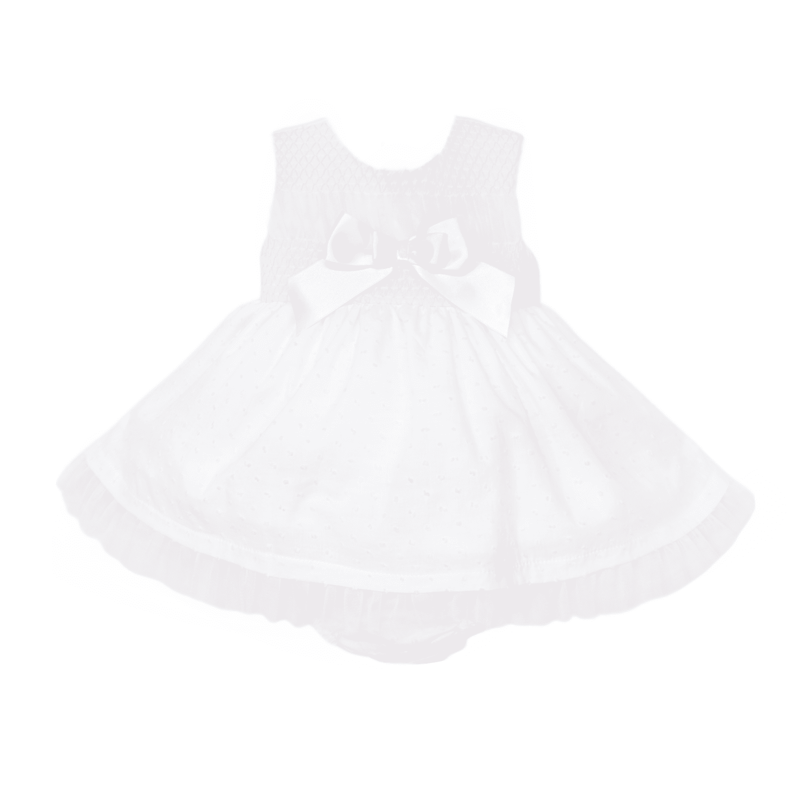 *SALE* Baby Girl Pink Cotton Plumetis Smocked Dress with Pants "MYD25012"