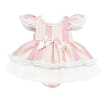 *SALE* Baby Girl Pink&Cream Puff Dress with Pants "MYD2467"
