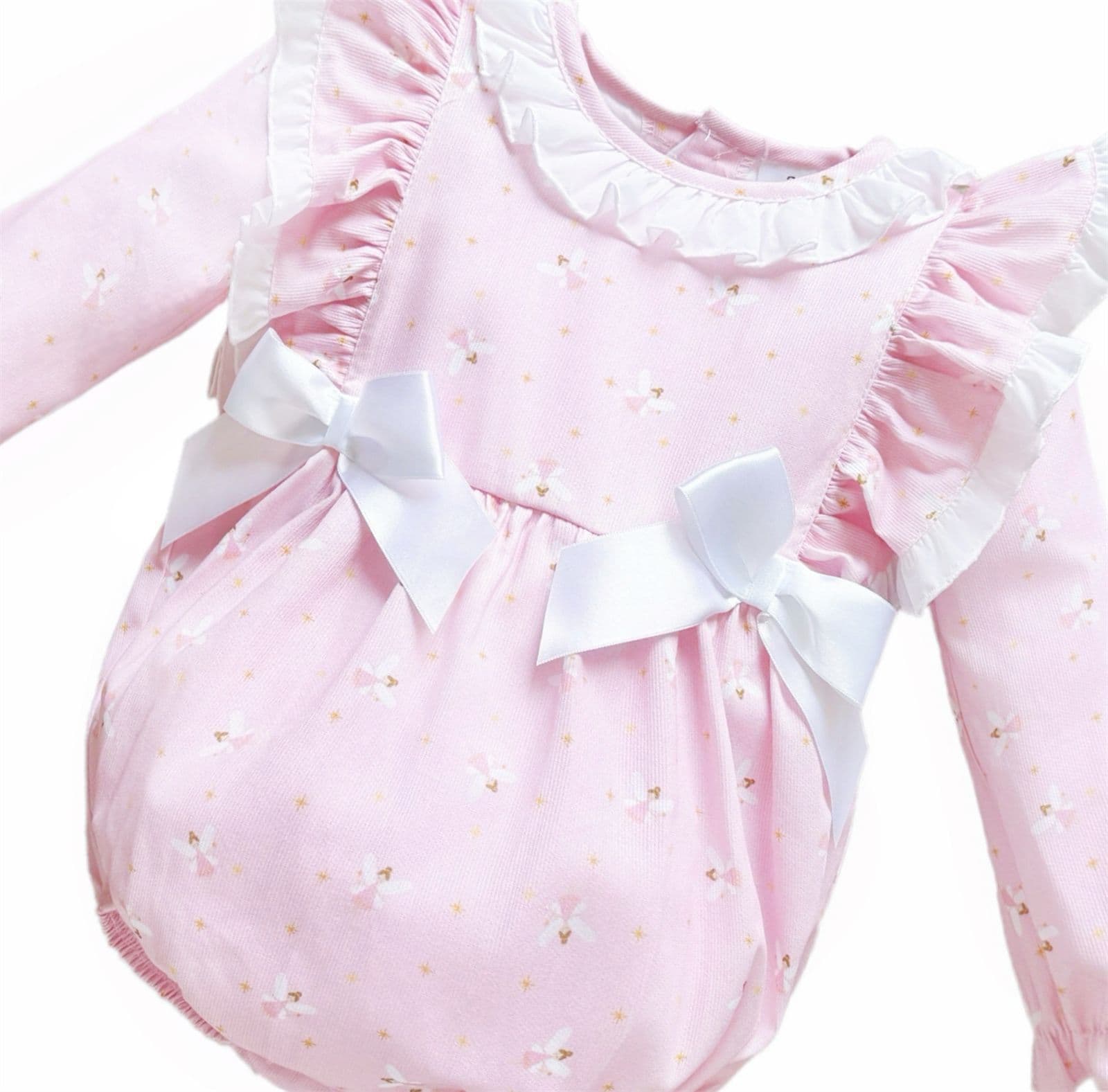 *SALE* Baby Girl Pink Fairy Frilly Shoulder Romper "MYD25220"