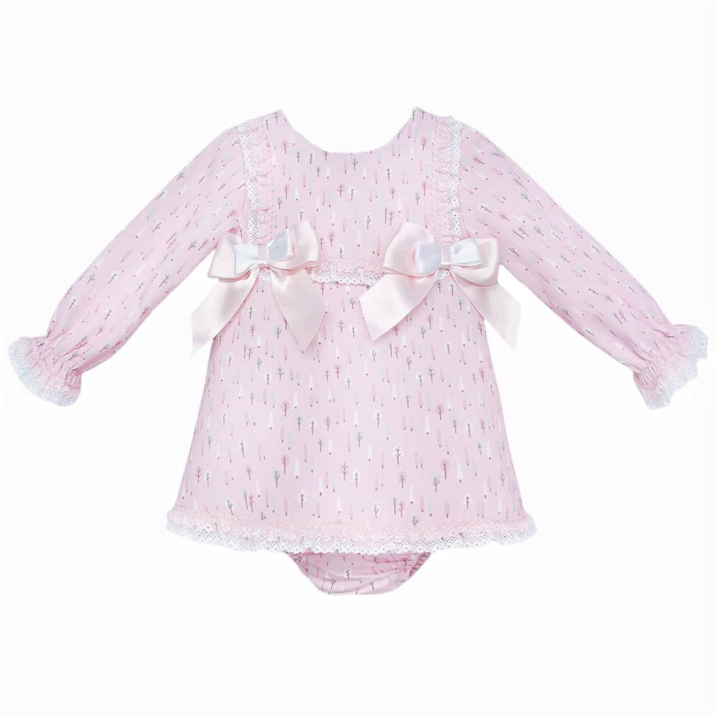 *SALE* Baby Girl Pink Floral A Line Cotton Dress with Pants "MYD25223"