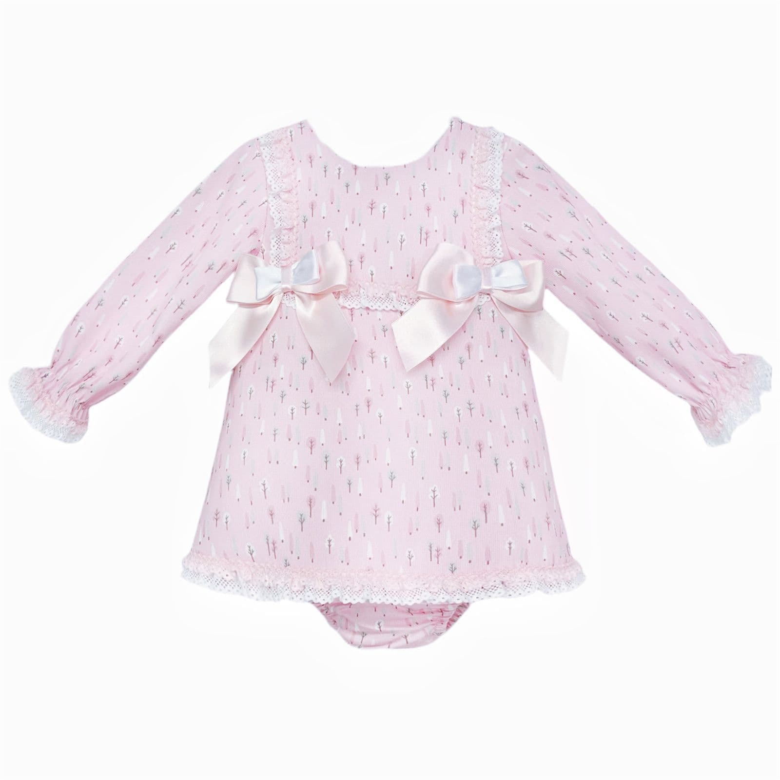 *SALE* Baby Girl Pink Floral A Line Cotton Dress with Pants "MYD25223"