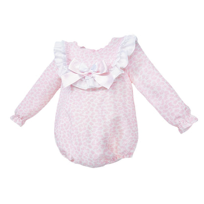 *SALE* Baby Girl Pink Floral Collar Romper "MYDC2454"